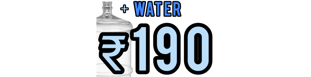 Empty Water Can + Water            ( ₹ 190 )